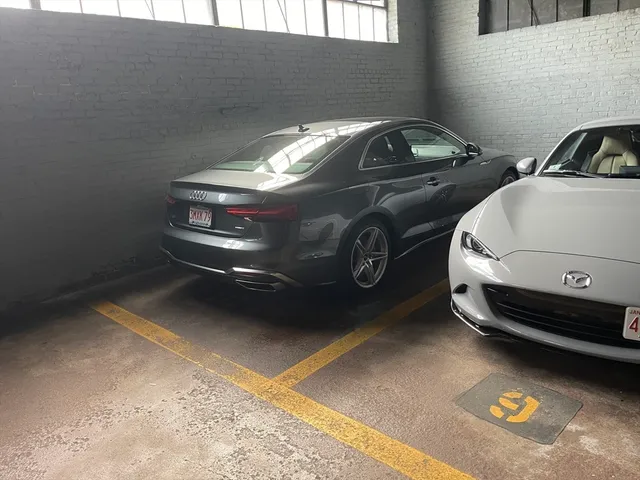 a car parked in garage