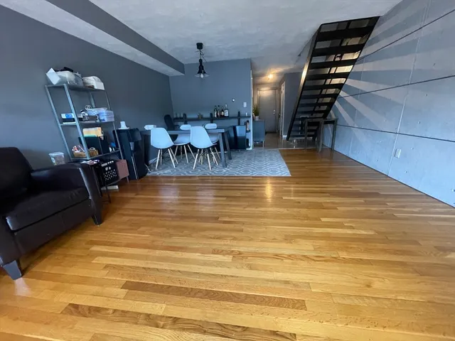 a view of dining room with furniture