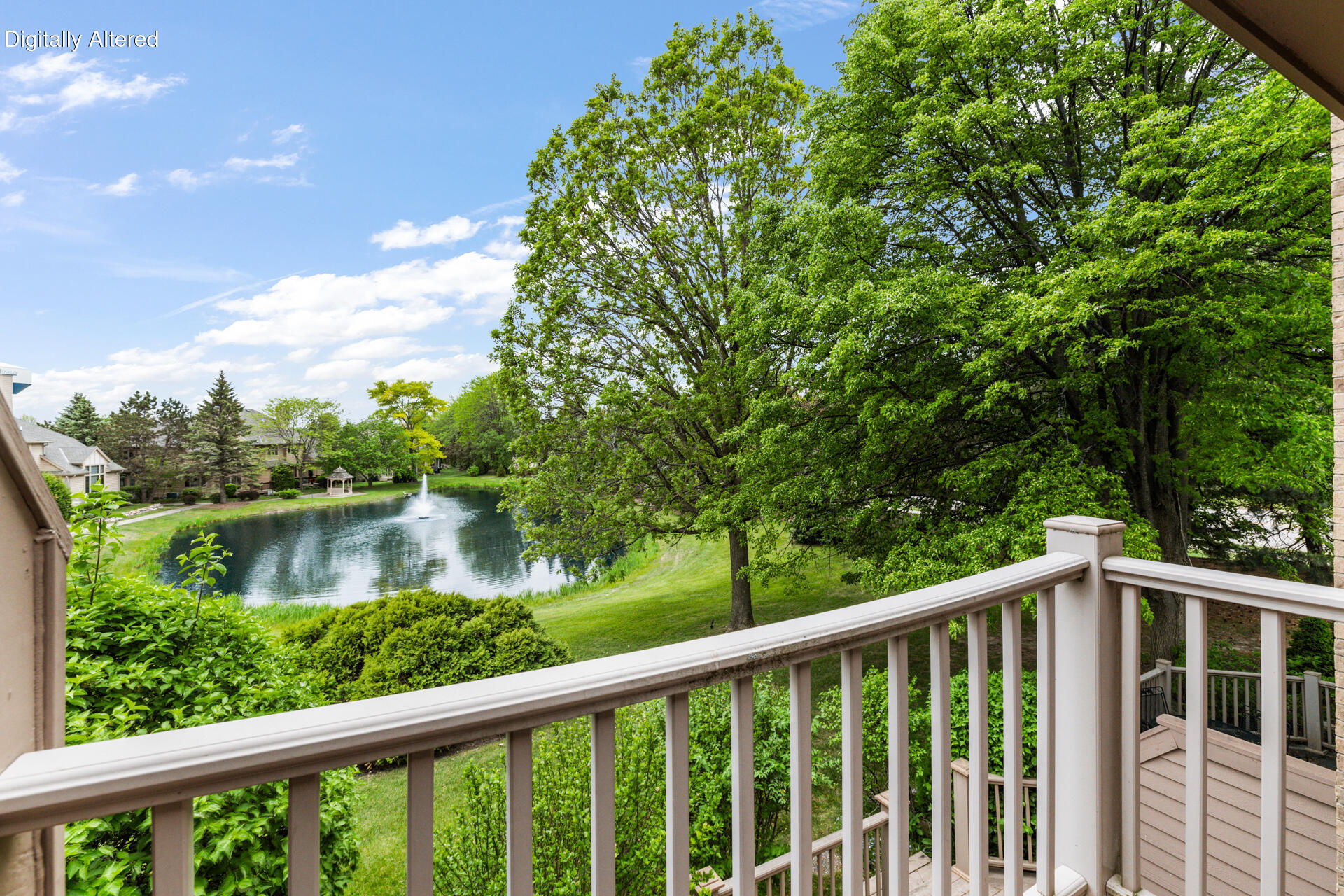 7519 Mallory Way Franklin, WI 53132 - Photo 9 of 35 Rear Balcony over Looking Pond