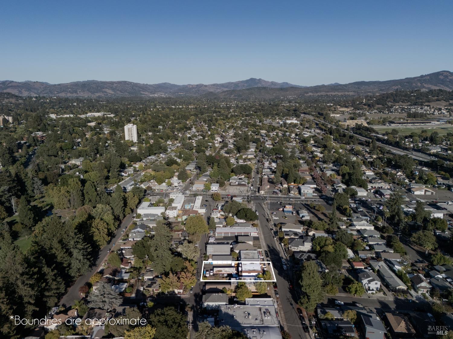 497 Sebastopol Avenue Santa Rosa, CA 95401 - Photo 41 of 42 an aerial view of residential houses with city view