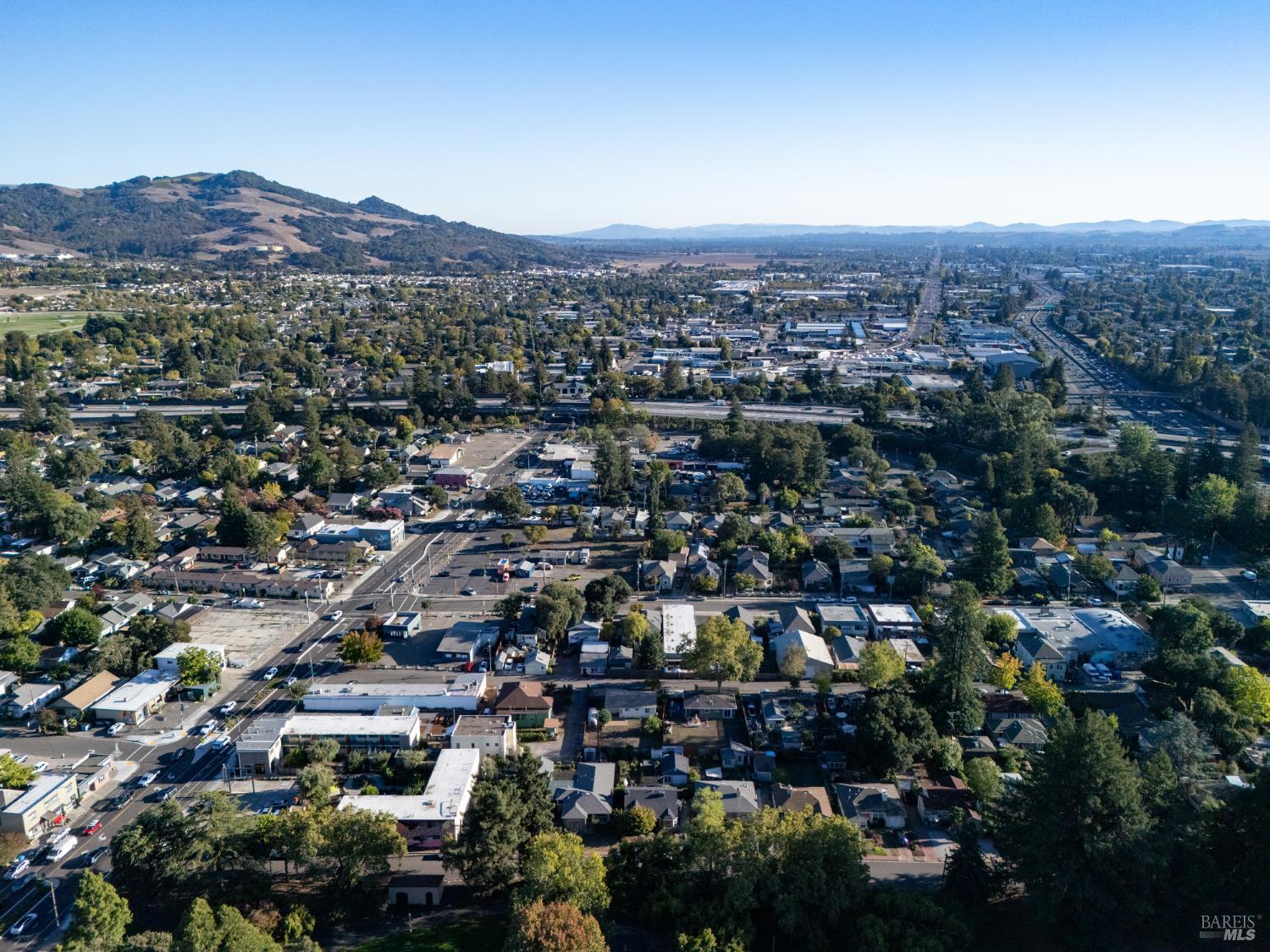 497 Sebastopol Avenue Santa Rosa, CA 95401 - Photo 42 of 42 an aerial view of residential houses and city view