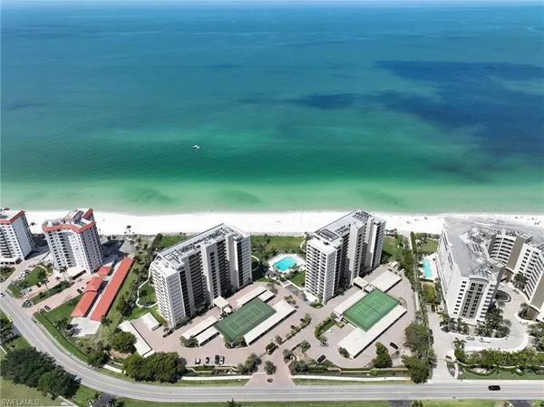 a view of a ocean with a big yard