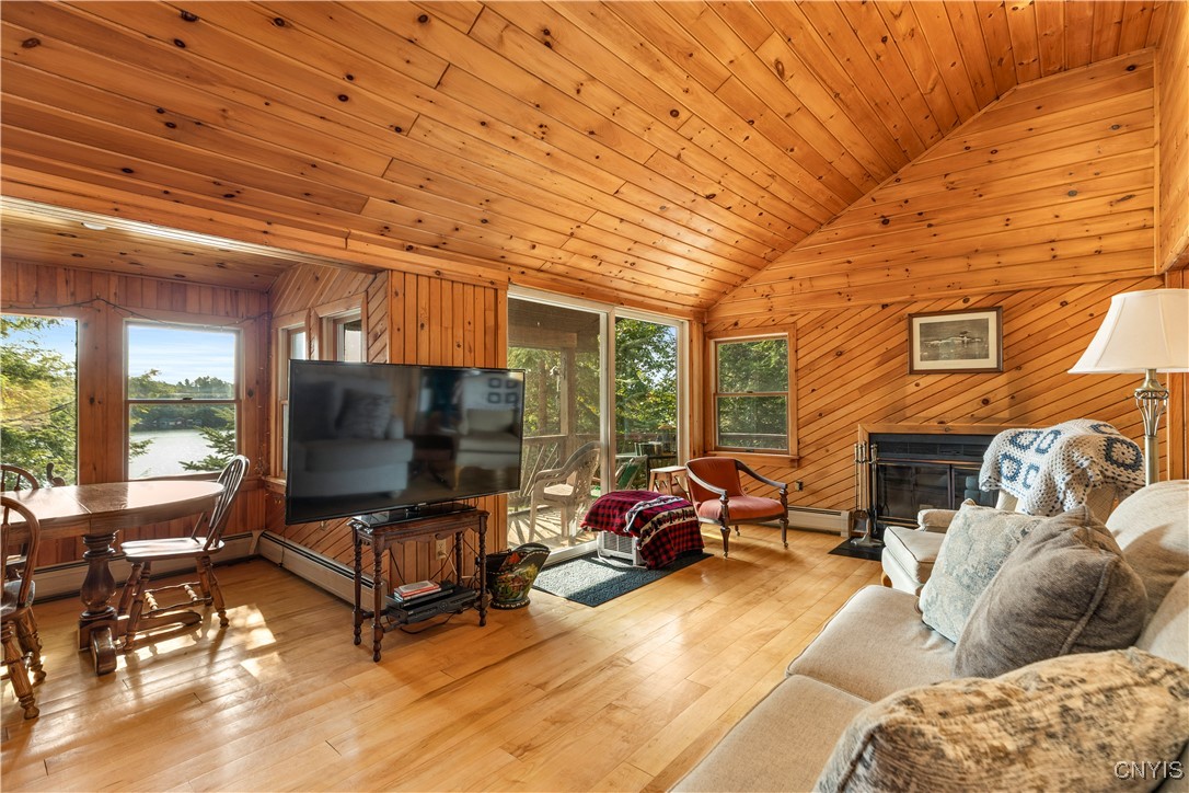 8119 Capron Road Woodgate, NY 13494 - Photo 17 of 37 Living room/Dining room lake view