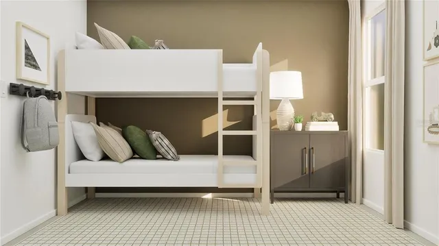 a living room with a couch and a table