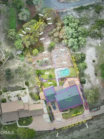 a view of backyard with outdoor seating