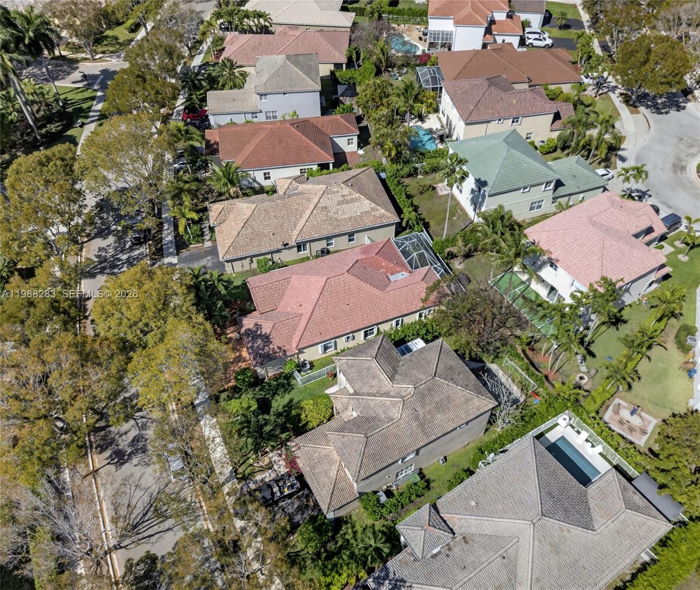 4317 Willow Ridge Drive Weston, FL 33331 - Photo 59 of 71 an aerial view of a house with a garden