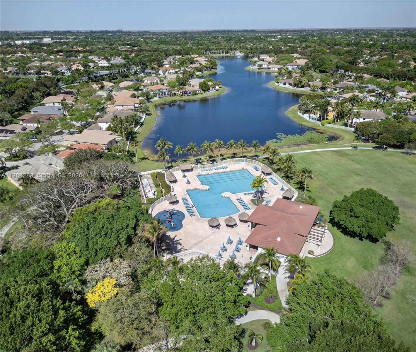 4317 Willow Ridge Drive Weston, FL 33331 - Photo 71 of 71 an aerial view of residential houses with outdoor space and river