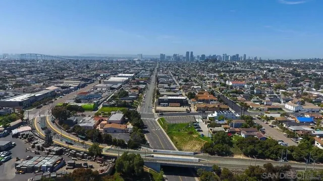 an aerial view of multiple house