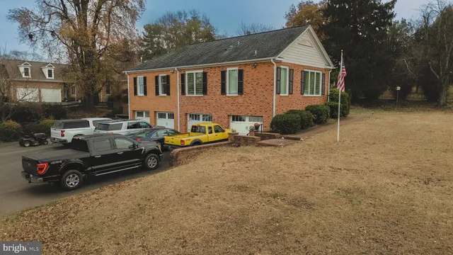 a car parked in front of a house
