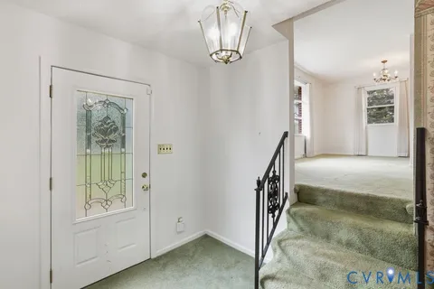 en view interior of a house with a window