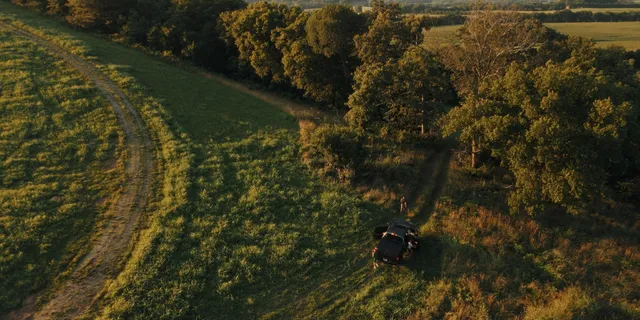 a backyard of a house with lots of green space and garden