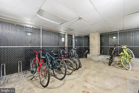 a view of a bike garage