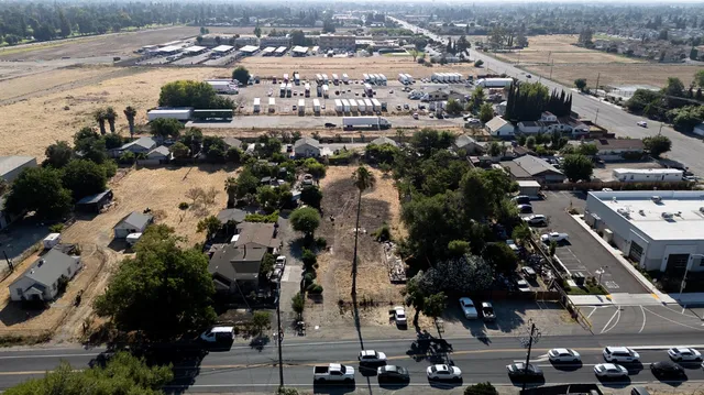 an aerial view of multiple house