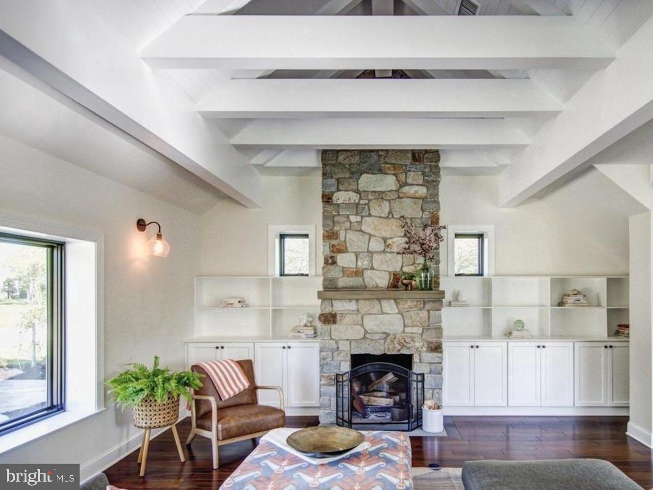 401 East Mill Road Flourtown, PA 19031 - Photo 6 of 33 Custom stone fireplace