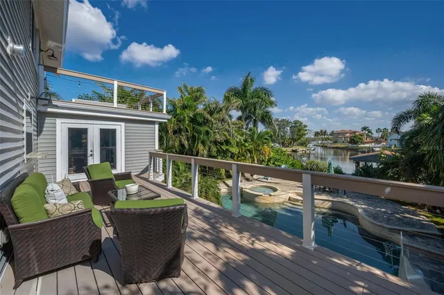a view of a lake with houses