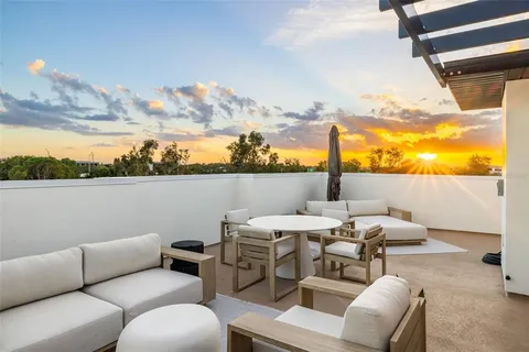 a terrace view with seating space