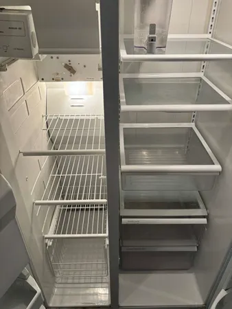 a close up view of washer and dryer