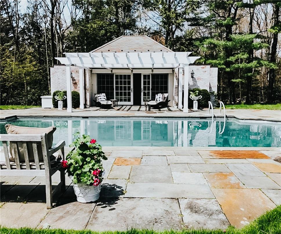 a view of a house with sitting area