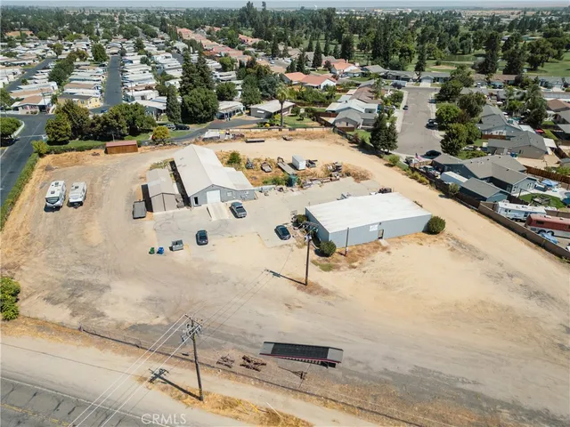 an aerial view of a city