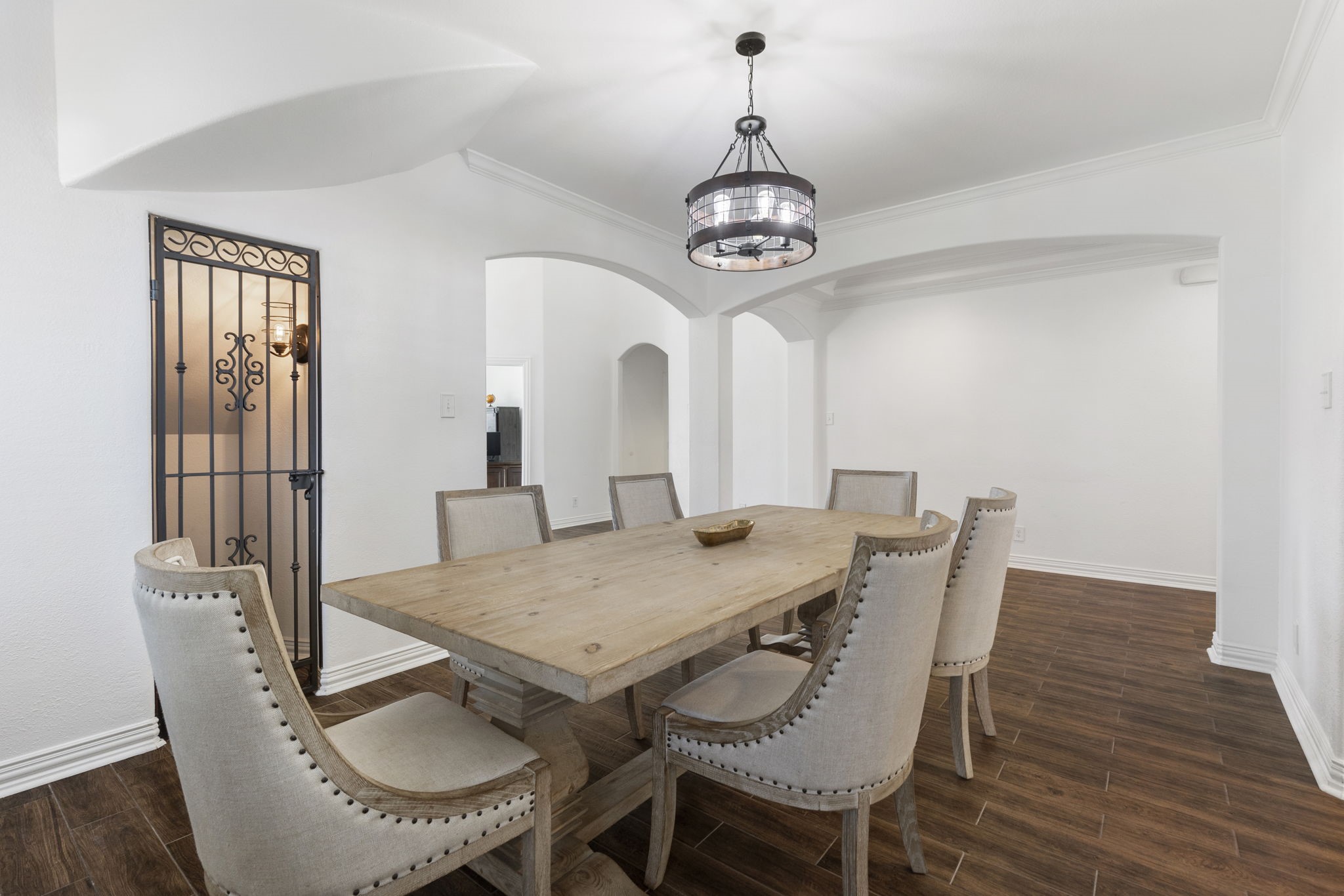 36345 Lady J Circle Wallis, TX 77485 - Photo 8 of 50 a view of a dining room with furniture wooden floor and chandelier
