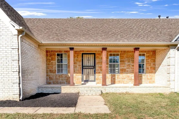 a front view of a house