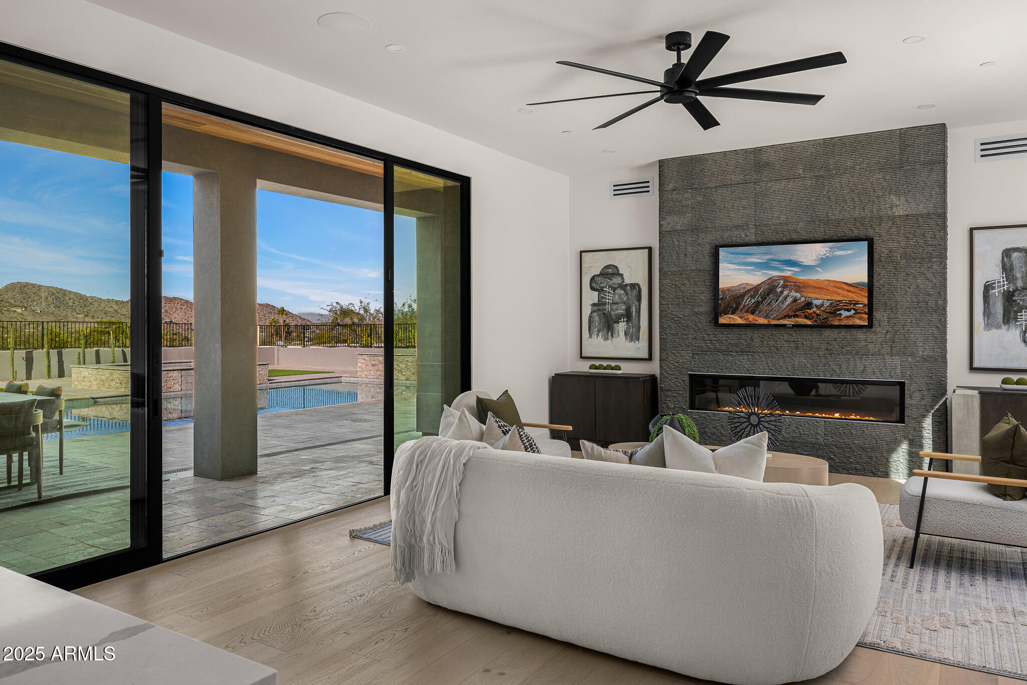 5355 East Desert Vista Road Paradise Valley, AZ 85253 - Photo 10 of 47 family room_doors open