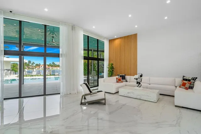 a room with lots of counter top space and furniture