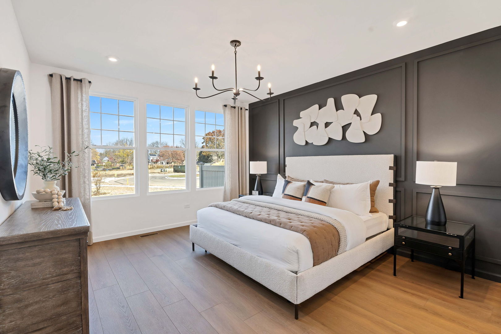 1035 Quarry Court, Unit 9 West Chicago, IL 60185 - Photo 17 of 23 a bedroom with a bed and a large window