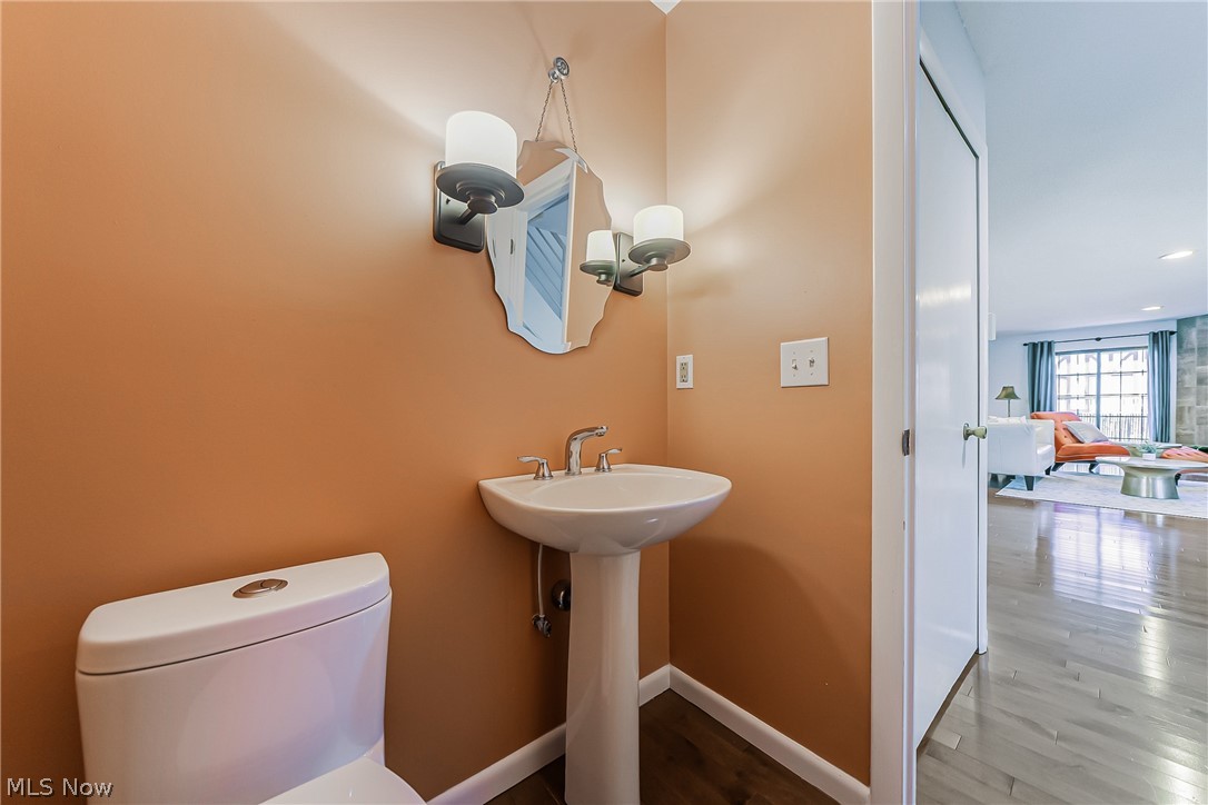 3510 Hampton Road Pepper Pike, OH 44122 - Photo 10 of 31 Bathroom with hardwood / wood-style floors and toilet
