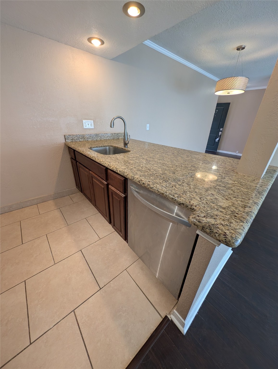 2503 McCue Road, Unit 37 Houston, TX 77056 - Photo 9 of 18 a bathroom with a granite countertop sink and a mirror