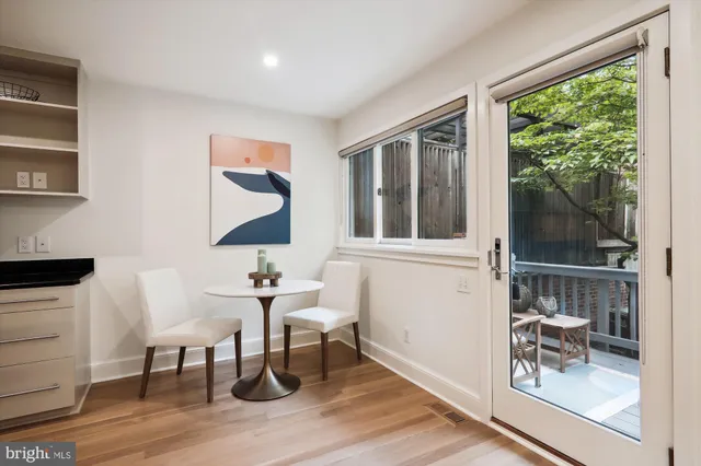 a room with furniture and a window