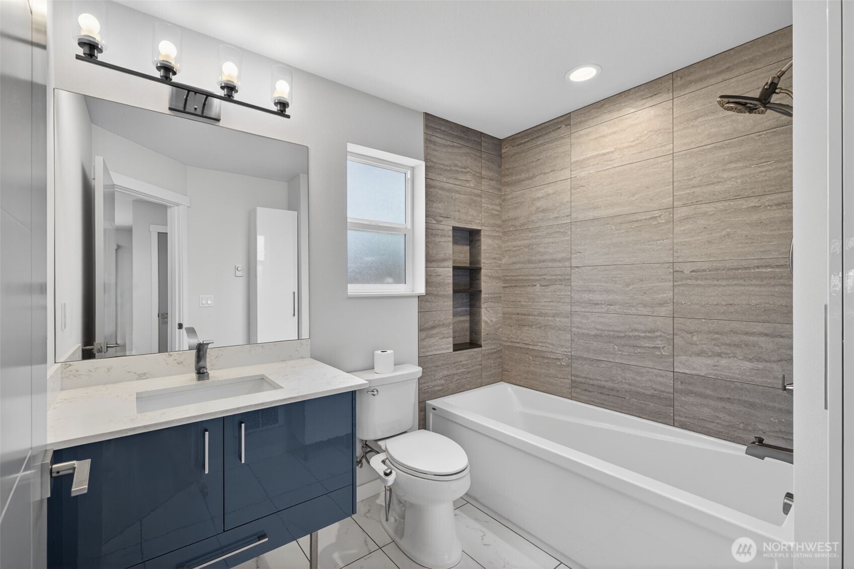 629 Bing Road, Unit B Lynnwood, WA 98036 - Photo 24 of 27 a bathroom with a sink a toilet and shower