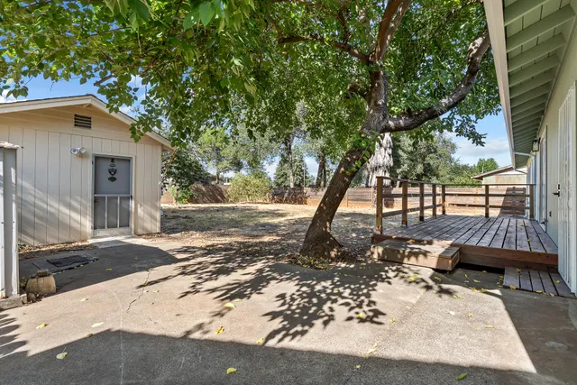 a backyard of a house