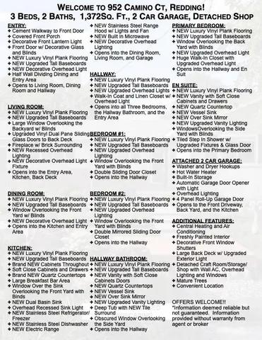 $349,000 | 952 Camino Court, Redding, CA 96002