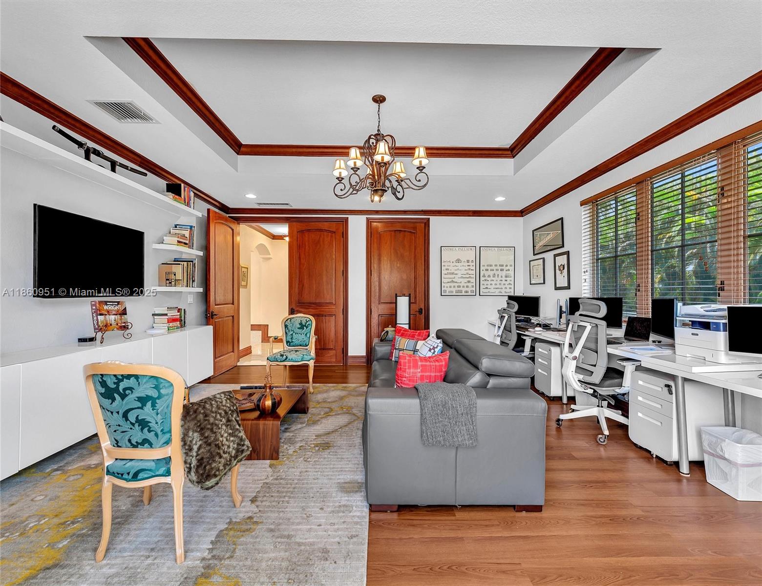 13425 Southwest 37th Place Davie, FL 33330 - Photo 59 of 100 a living room with fireplace furniture and a flat screen tv