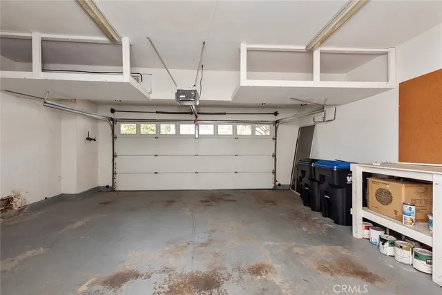 a view of a garage