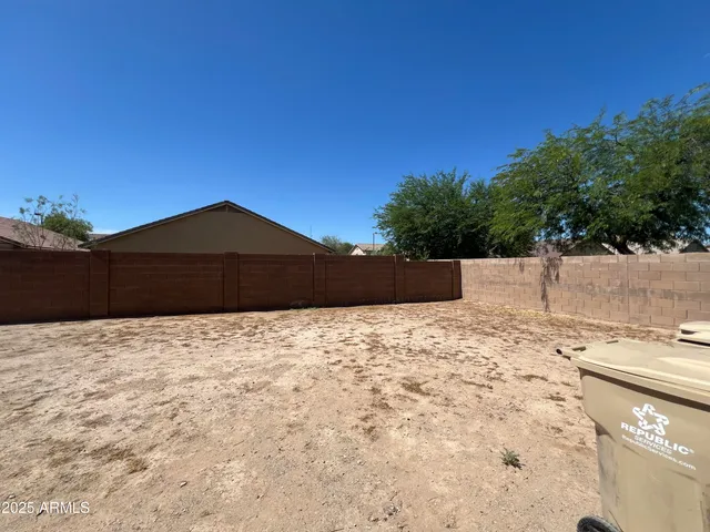 a backyard of a house