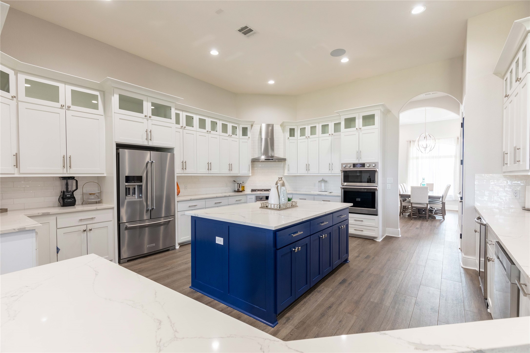 24445 Farm To Market 1887 Hempstead, TX 77445 - Photo 11 of 36 a kitchen with stainless steel appliances granite countertop a sink stove and refrigerator