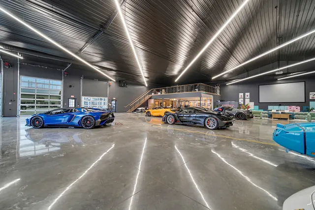 a car parked in front of a building