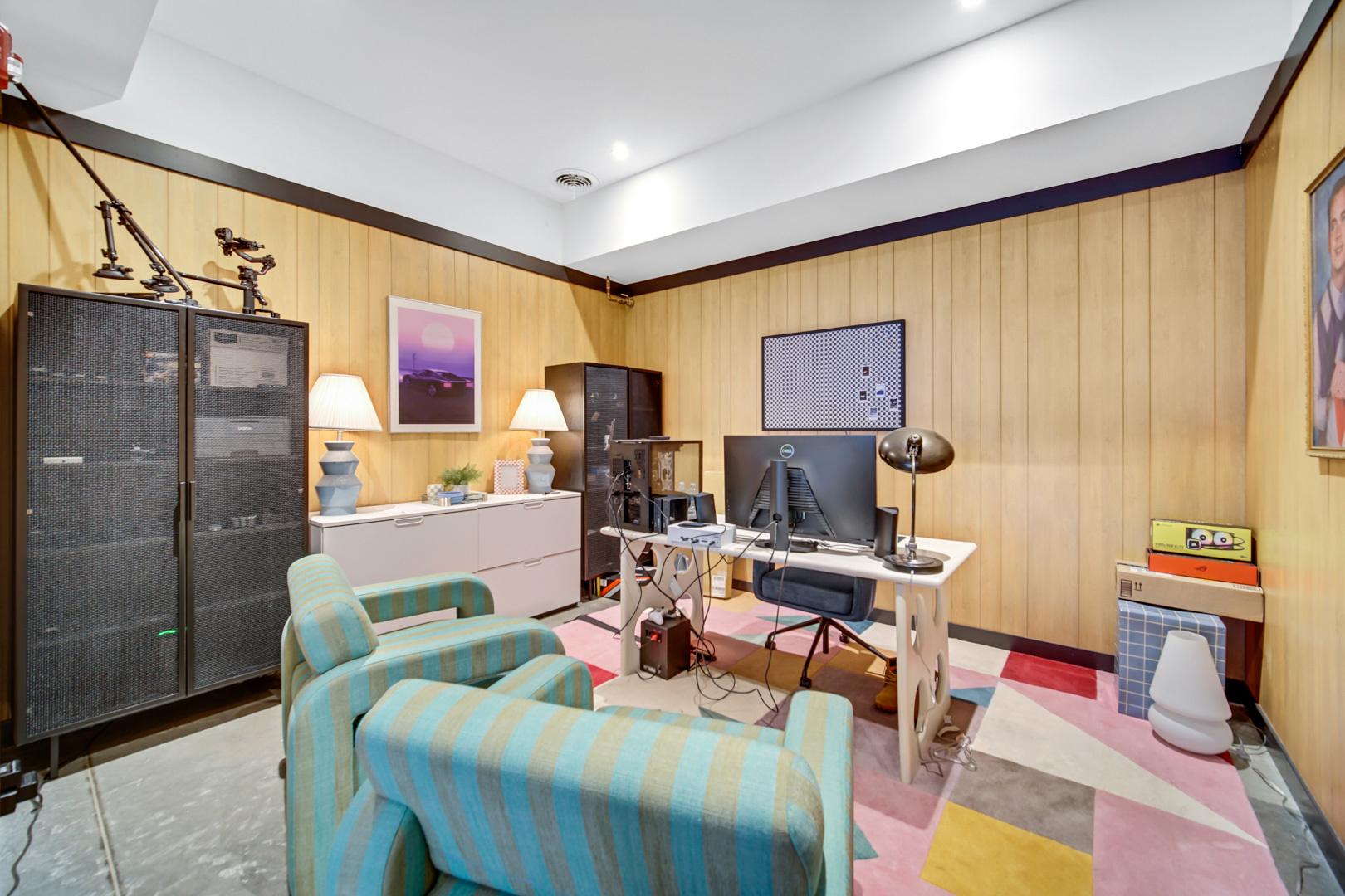 2112 Ferry Road Naperville, IL 60563 - Photo 18 of 24 a living room with furniture and a flat screen tv