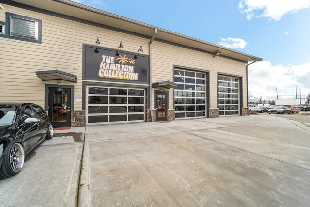 a view of a house with a large window