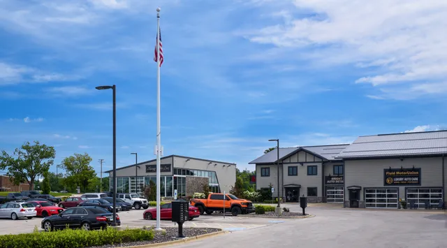 a car parked in front of a house