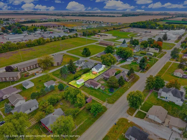 an aerial view of a city