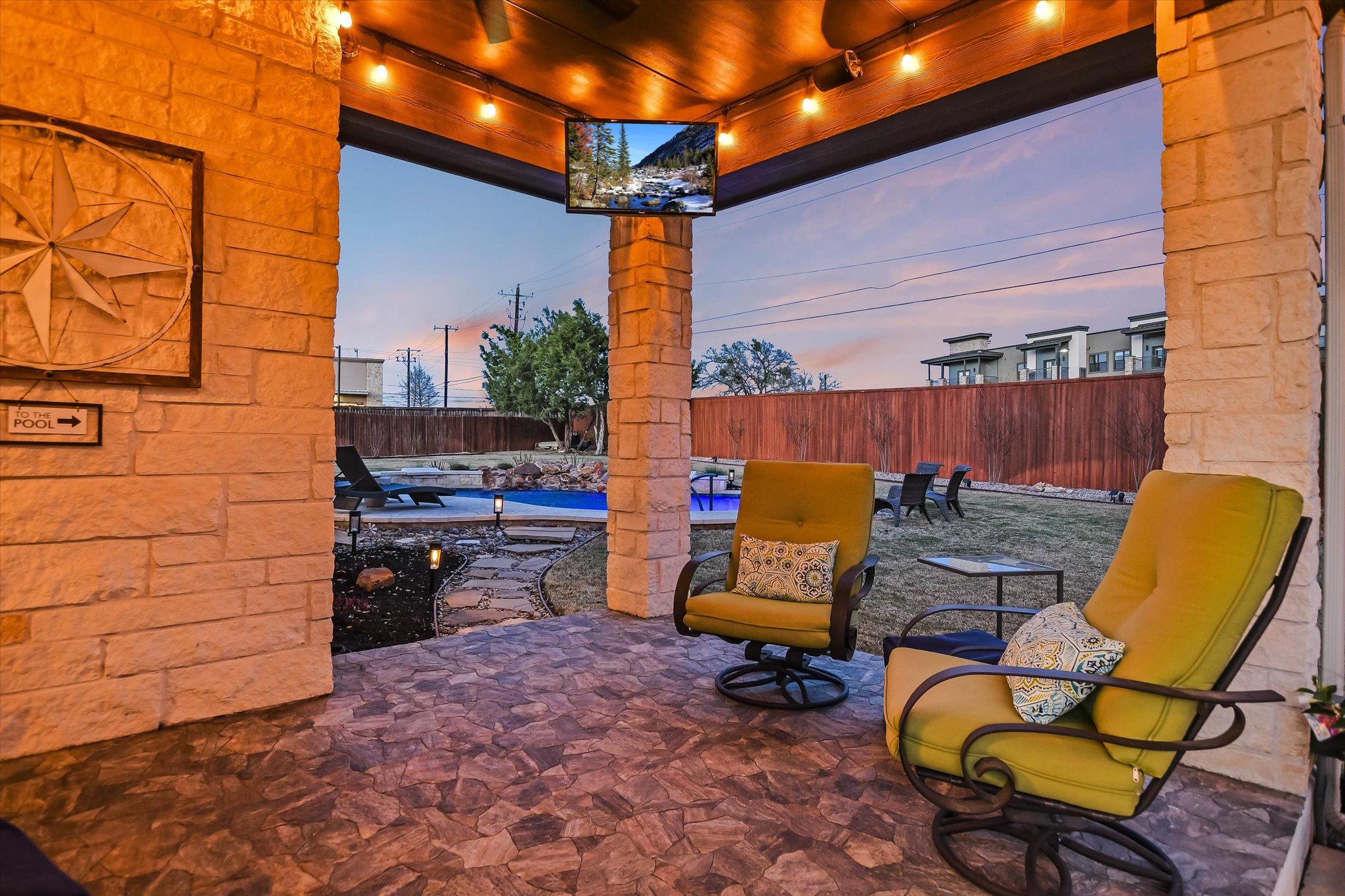 332 Axis Loop Georgetown, TX 78628 - Photo 28 of 37 View of patio with a swimming pool and a fenced backyard