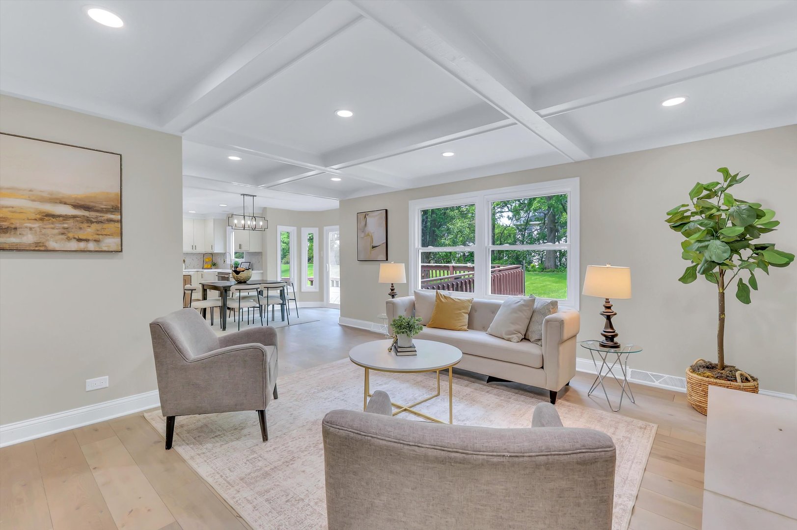 967 West Bauer Road Naperville, IL 60563 - Photo 11 of 37 a living room with furniture potted plant and a large window
