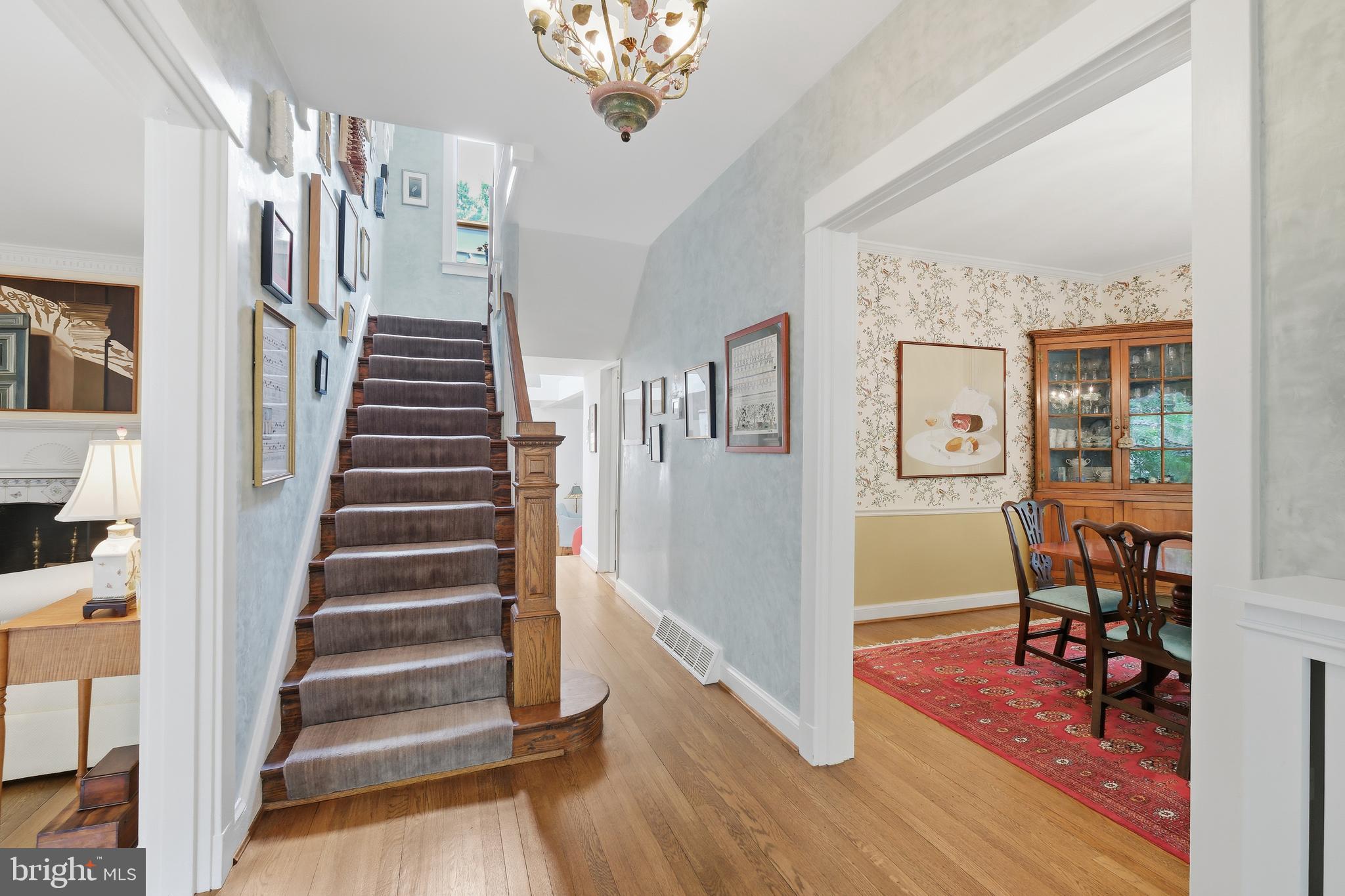 6411 33rd Street Northwest Washington, DC 20015 - Photo 11 of 48 a view of entryway and hall with wooden floor