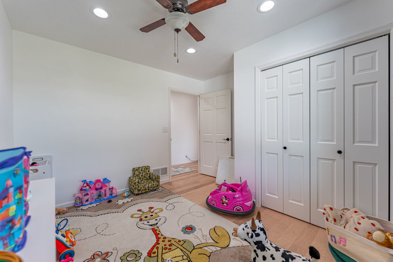 102 Sunset Lane Prophetstown, IL 61277 - Photo 13 of 41 a bedroom with furniture and a chandelier