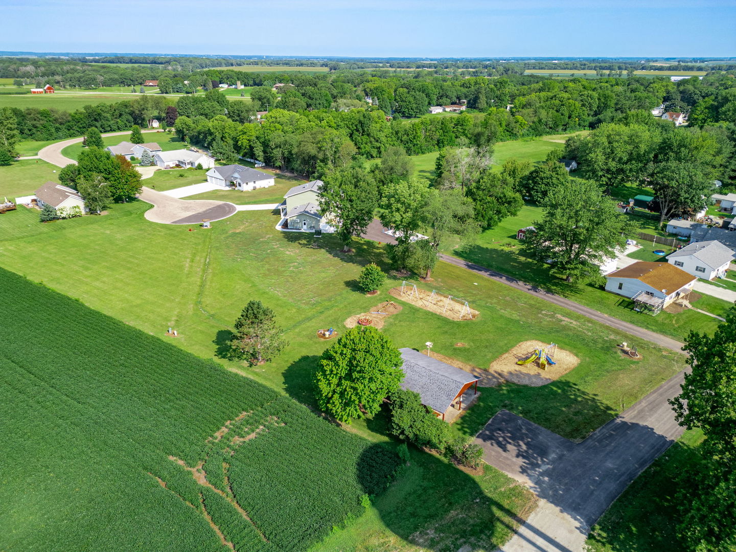 102 Sunset Lane Prophetstown, IL 61277 - Photo 38 of 41 an aerial view of a houses with a yard