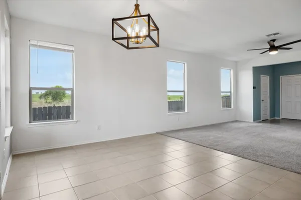 a view of a livingroom with an empty space