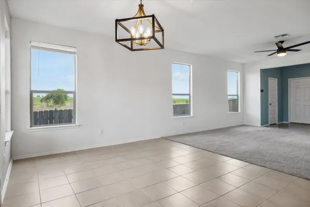 a view of a livingroom with an empty space